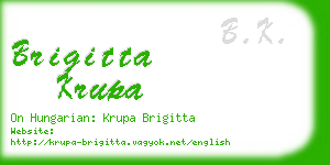 brigitta krupa business card